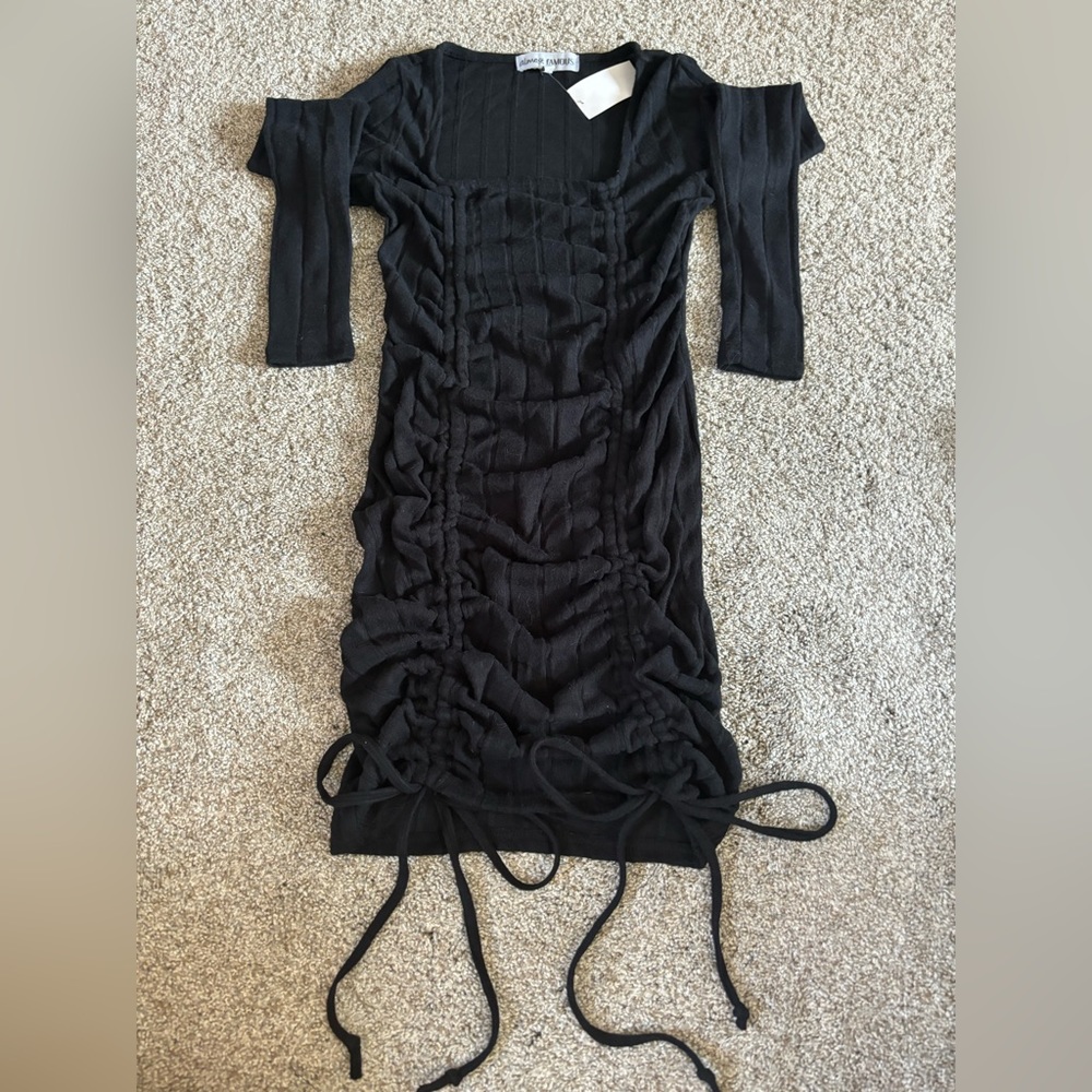 Black Long Sleeve Roche Dress